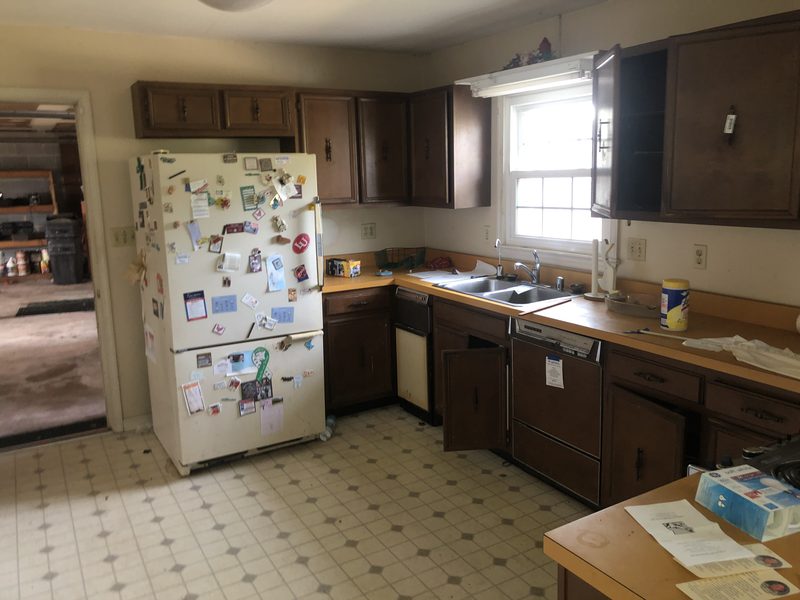 A family kitchen left as it was, waiting on decisions